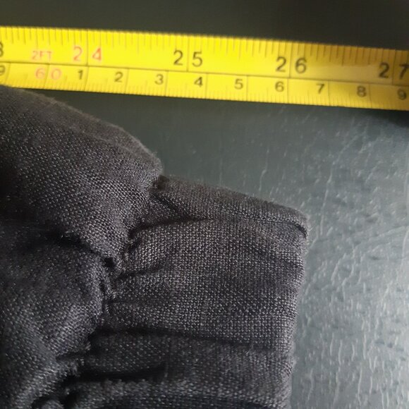 H&M SZ L Black Linen Fully Lined Zip Up Jacket - Picture 7 of 10